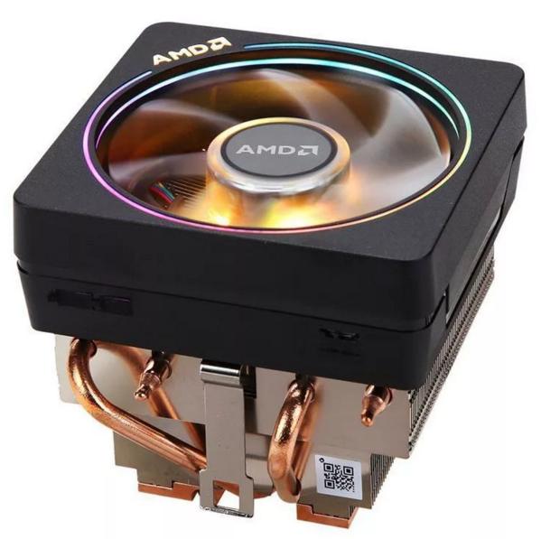 Вентилятор AMD Ryzen Wraith Prism (712-000075 Rev:C, AM4, 90mm, Al+Cu, 4 тепловые трубки, PWM, 4pin, подсветка RGB, 130W) OEM