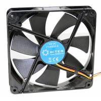 Вентилятор 5bites F14025S-3 (140x140x25mm, sleeve, 900rpm, 20dBa, 3pin, black) OEM