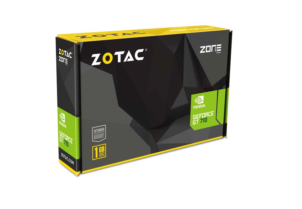 Видеокарта Zotac GT 710 ZONE Edition 1Gb (ZT-71301-20L, 64bit, DDR3, DVI+HDMI+VGA) RTL