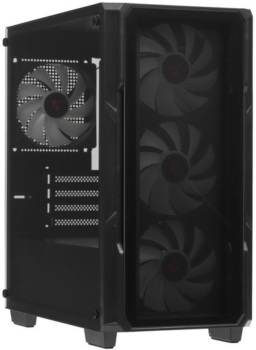 Корпус ARDOR GAMING Dominion X3-Mini FRGB (без БП, mATX, USB3.0, 4x rainbow LED Fan, black)