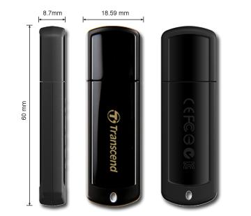 Флеш накопитель USB 2.0 8Gb Transcend JetFlash 350 (TS8GJF350, black)