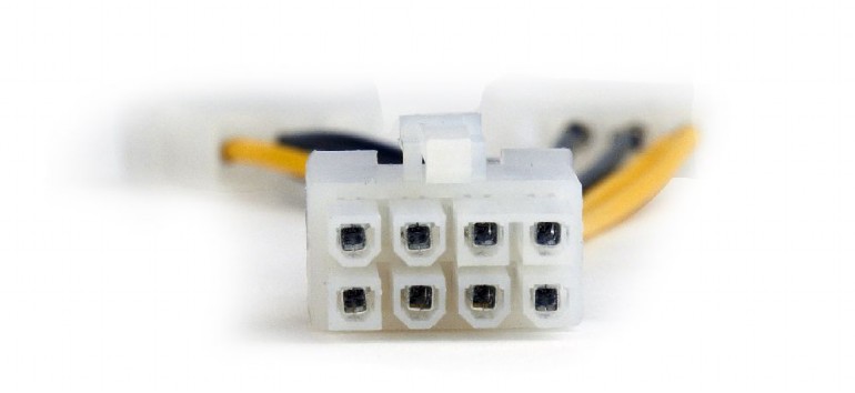 Переходник питания для видеокарты PCI-Express 8pin (CC-PSU-82, 0.15m, от разъёмов Molex (IDE) + SATA блока питания) Cablexpert