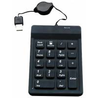 Клавиатура AgeStar HSK920 (black, 18 key numeric, силиконовая, USB)