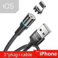 Кабель USB 2.0 Am - Lightning 2.0m (EXCCXL-GHA01, нейлоновая оплётка, магнитный, black) Essager