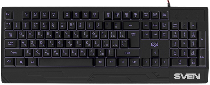 Клавиатура Sven KB-G8300 (USB, регулируемая подсветка, игровая, мультимедийная, black)