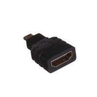 Переходник MicroHDMI (m) - HDMI (f) (ver.1.4b, с позолоченными контактами, экранированный, black) ExeGate