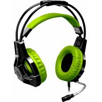 Наушники Defender LESTER (полноразмерные закрытые, c микрофоном, игровые, 2.2m, промо-код "Crossout", black-green)