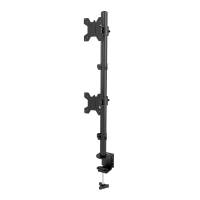 Кронштейн для мониторов настольный Buro M063 (17"-27", VESA 75x75-100x100, до 8кг, наклон: -90°/+85°, поворот: 360°, black)