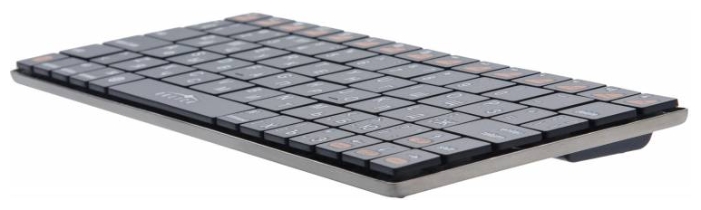 Клавиатура беспроводная Oklick 840S (Bluetooth, миниатюрная, встроенная батарея, для мобильных устройств и планшетов, с основой из нержавеющей стали, black)