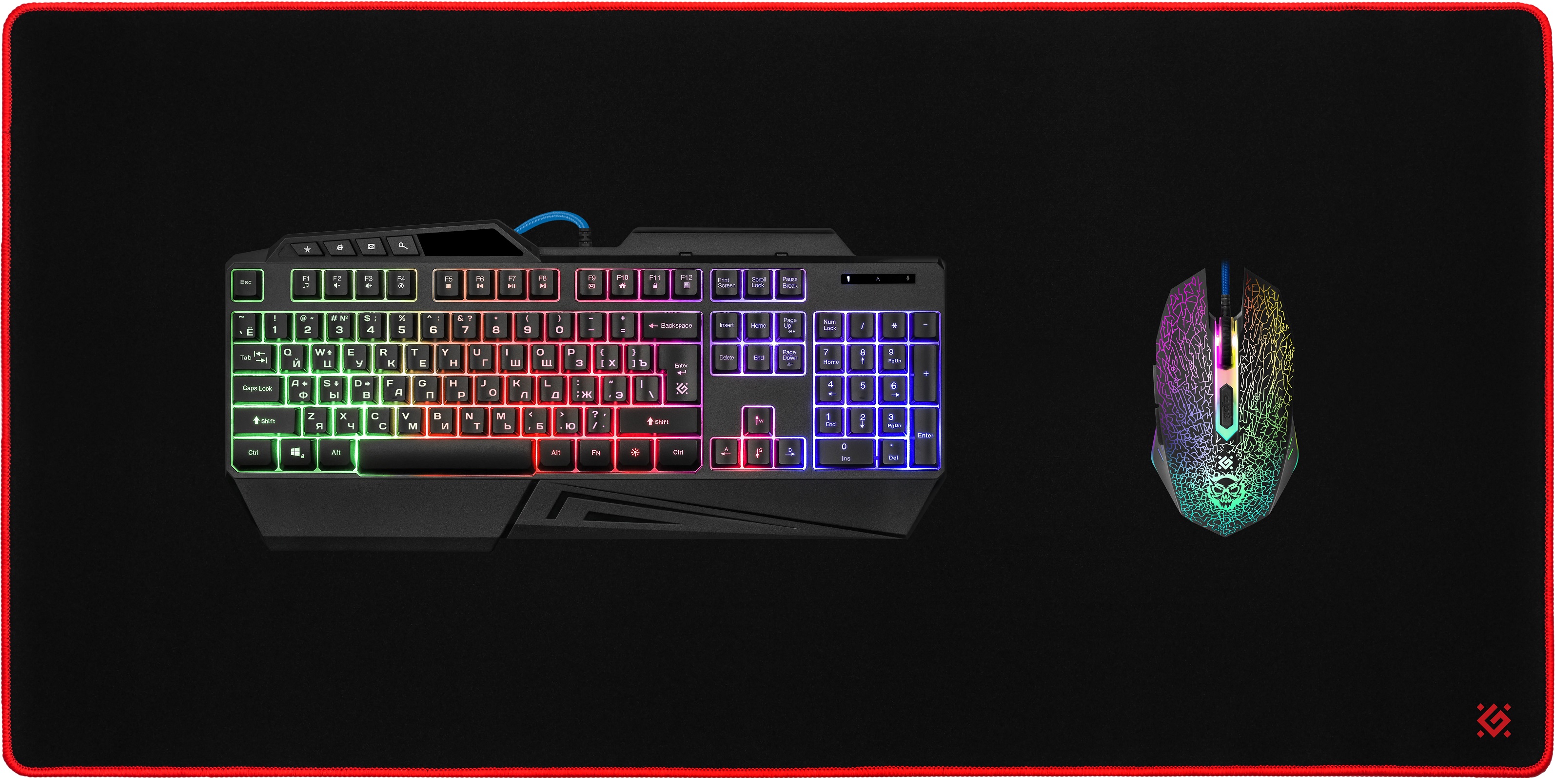 Коврик для мыши Defender (Black Ultra XXL, тканевый на резиновой основе, игровой, промо-код "War Thunder", black, 900x450x3mm)