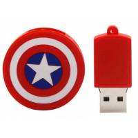 Флеш накопитель - Брелок USB 2.0 32Gb (Капитан Америка)
