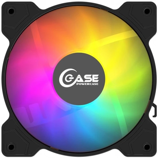 Вентилятор Powercase M2 6P (120x120x25mm, Hydro, 1200rpm, 30dBa, 6pin, PWM, ARGB, black-white) OEM