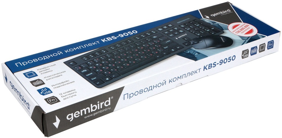 Набор клавиатура + мышь Gembird KBS-9050 (black)