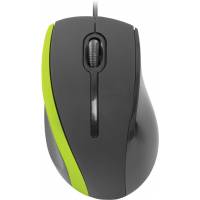 Мышь Defender MM-340 (USB, optical, 1000dpi, 1.35m, black-green)