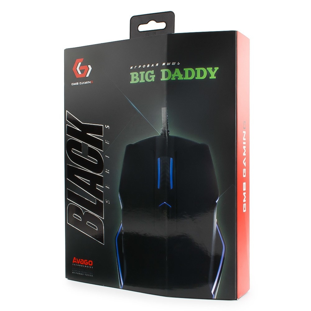 Мышь Gembird BIG DADDY MG-740 (USB, optical, 4000dpi, 1.7m, игровая, black)