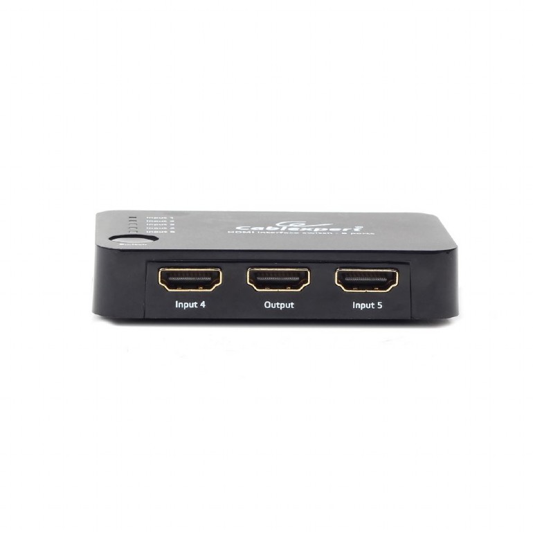 Переключатель HDMI Cablexpert DSW-HDMI-52 (5 устройств -> 1 монитор/ТВ, пульт ДУ, black)