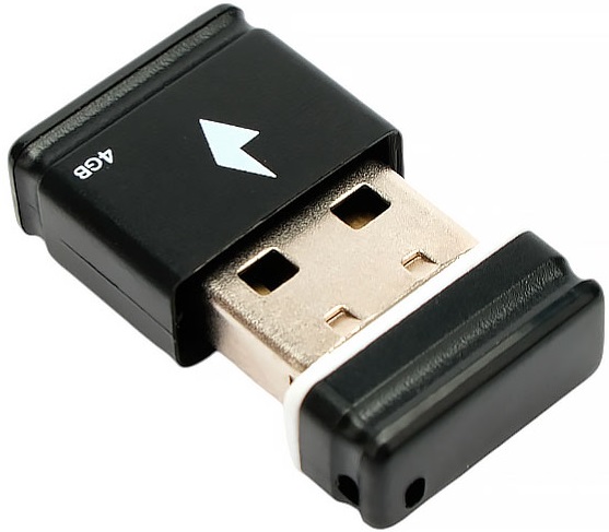Флеш накопитель USB 2.0 4Gb Gembird (GFL-2.0-4mini, black)