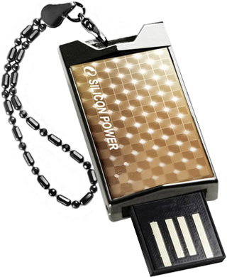 Флеш накопитель USB 2.0 8Gb Silicon Power Touch 851 (SP008GBUF2851V1G, gold)