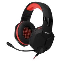 Наушники Sven AP-G988MV (полноразмерные закрытые, с микрофоном, регулятор, 2.2m, игровые, black-red)