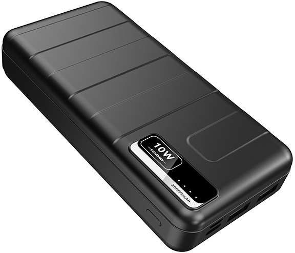 Внешний аккумулятор QUMO PowerAid 20000 (T5000) (литий-ионный, 20800mAh, 2*USB - 2.1A+1A, вход 2А, кабель 0.25m - microUSB, black)