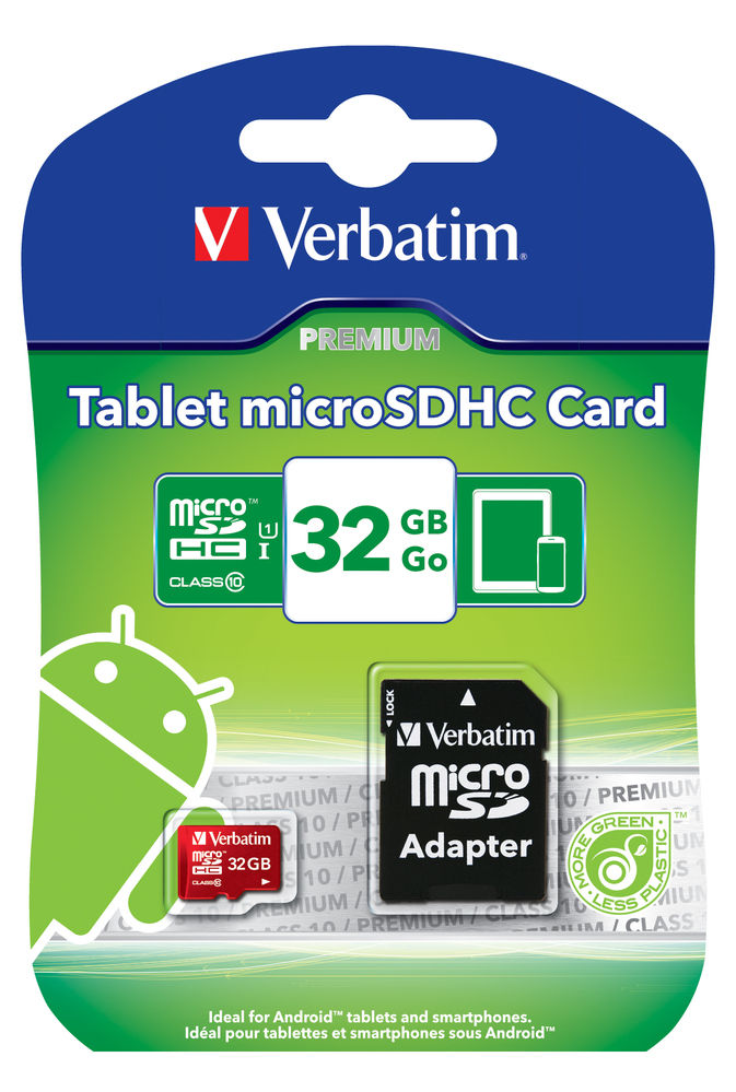 Карта памяти SDmicro Card 32Gb Verbatim (44044, Class 10, UHS-I, адаптер SD)