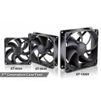 Вентилятор GlacialTech (GT9225-BDLA1) (92x92x25mm, two ball, 1500rpm, 21dBa, 3+4pin, black) OEM