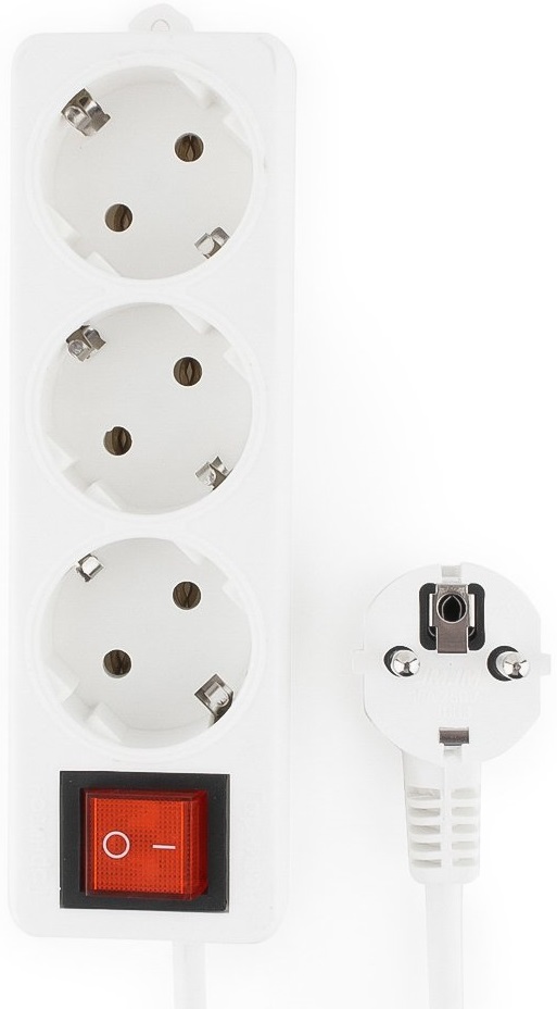 Сетевой удлинитель Гарнизон (EL-NB-G3-W-3, 3 розетки, 3 метра, 10A, white) OEM