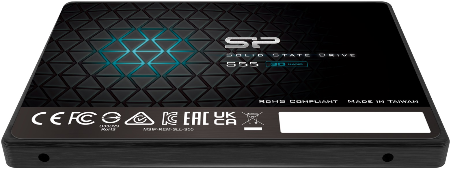 Накопитель SSD 2,5" 240Gb Silicon Power Slim S55 (SP240GBSS3S55S25, 460/450Mbs, SATA-3, 7mm)