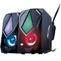 Колонки QUMO Mask AS004 (10W, USB, RGB подсветка, black)