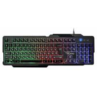 Клавиатура QUMO Cobra K30 (USB, радужная подсветка, бесшумная, утяжелённая, игровая, black)