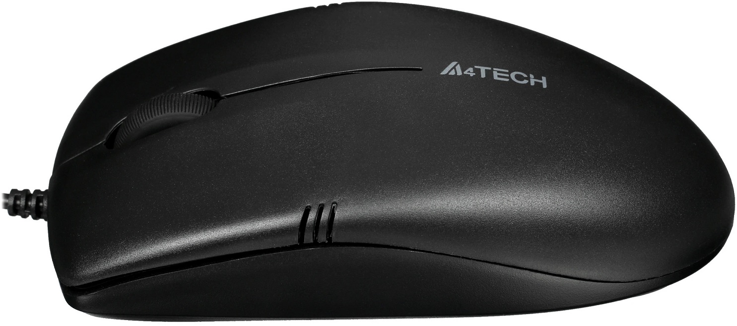 Мышь A4Tech OP-530NUS (USB, optical, 1200dpi, бесшумный клик, 1.5m, black)