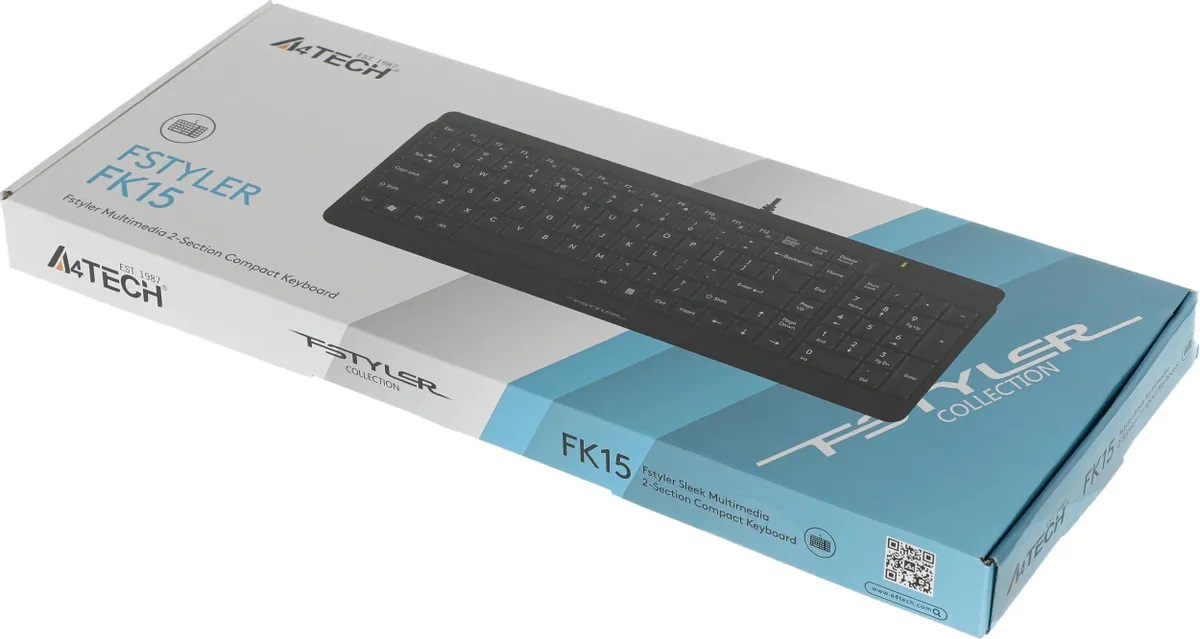 Клавиатура A4Tech Fstyler FK15 (USB, мультимедийная, black)