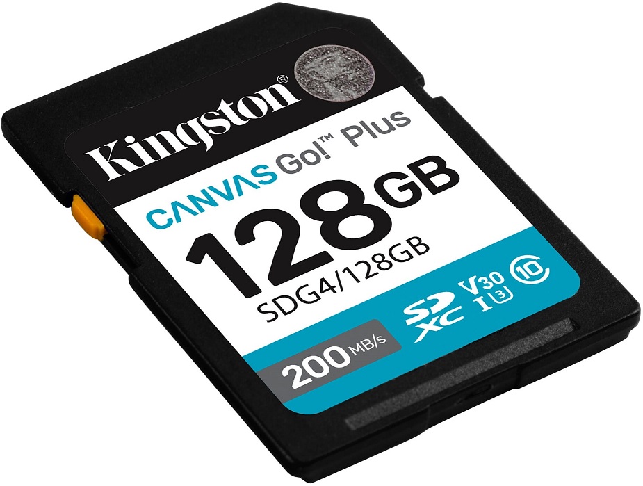 Карта памяти SDXC Card 128Gb Kingston (SDG4/128GB, Class 10, UHS-I U3, 200/100MB/s)