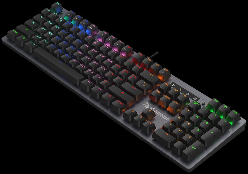 Клавиатура A4Tech Bloody B760 (USB, механическая, LK BLACK Switch, подсветка, игровая, black)