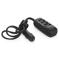 Зарядное устройство от прикуривателя Espada ACU3.5 (3 USB разъёма, 4.2А max, 0.8m кабель, black)