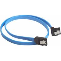 Кабель интерфейсный SATA 0.4m (угловой разъем, защелки, blue)