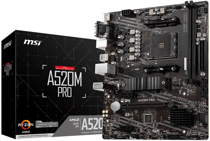 Материнская плата MSI A520M PRO (AM4, mATX) RTL