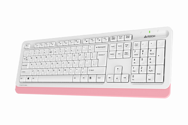 Клавиатура A4Tech FK10 (USB, мультимедийная, white-pink)
