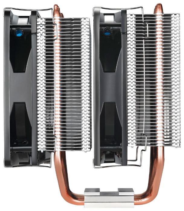 Вентилятор DEEPCOOL NEPTWIN (1150/1151/1155/1156/1366/2011/775/AM2/AM3/FM1/FM2, 2x120mm, Al+Cu, 1500rpm, 30dBa, 6 тепловых трубок, 3+4pin, blue LED, 150W) RTL