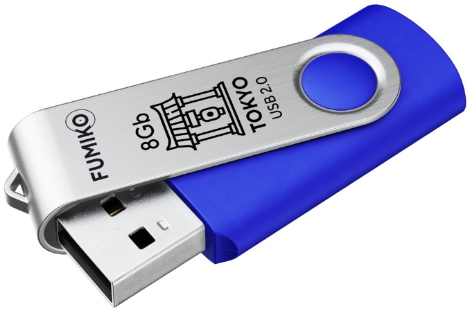 Флеш накопитель USB 2.0 8Gb FUMIKO TOKYO FTO-07, (blue)