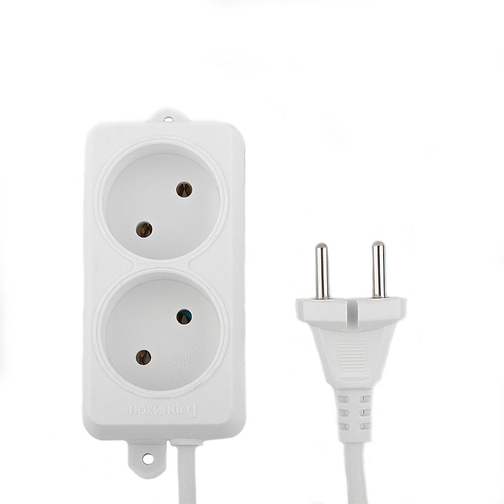Сетевой удлинитель Гарнизон (EL-NL2-W-3, 2 розетки, 3 метра, 10A, white) OEM
