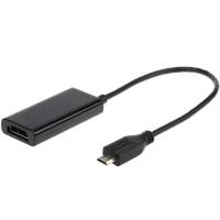 Кабель MHL (A-MHL-002, microUSB->HDMI, 5-pin, 0.25m, black) Cablexpert