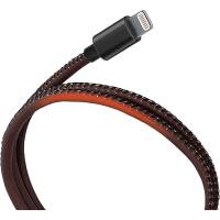 Кабель USB 2.0 Am - Lightning 1.0m (оплётка Chamelion, black-red) QUMO