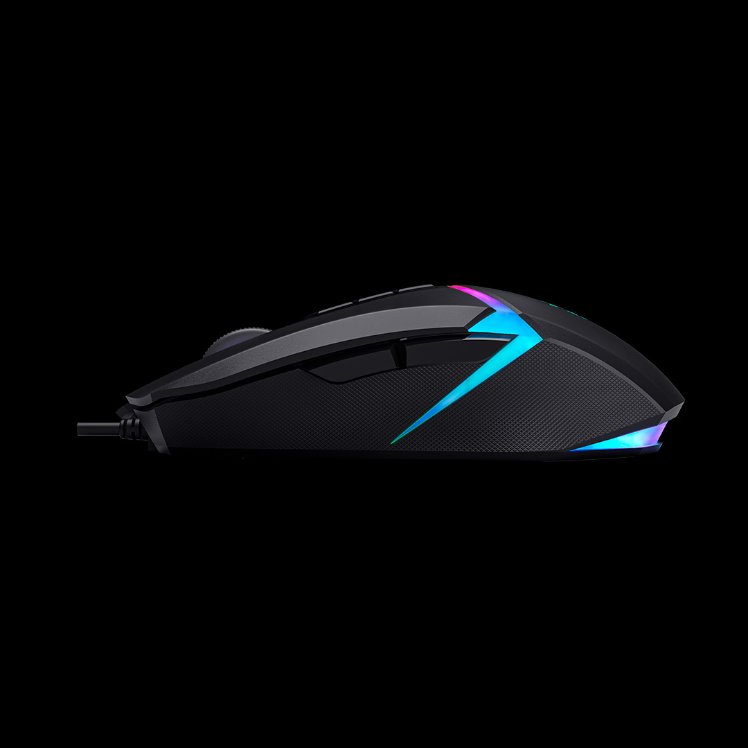 Мышь A4Tech Bloody W60 Max (USB, optical, 10000dpi, игровая, RGB подсветка, stone black)