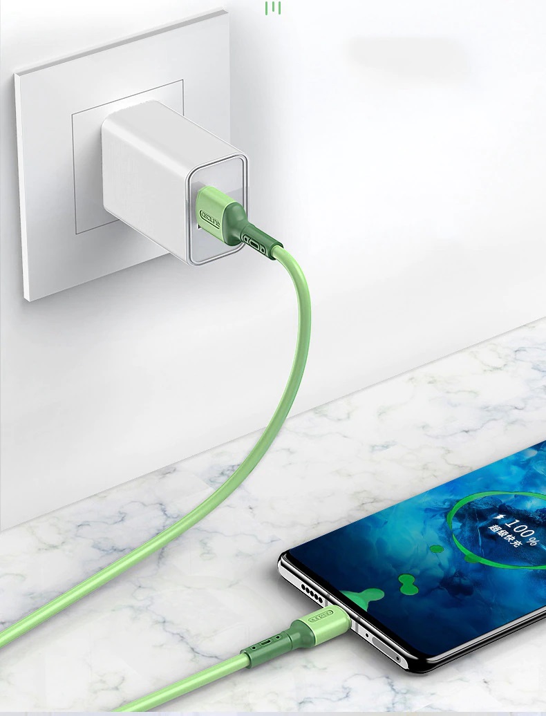 Кабель USB 2.0 Am - micro USB 1.0m (3A, быстрая зарядка, green)