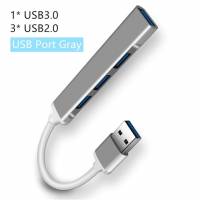 USB 3.0 HUB (4 порта, металл, grey)