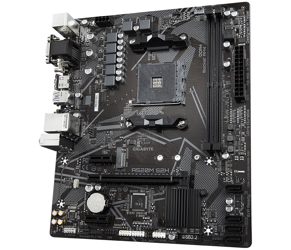 Материнская плата Gigabyte A520M S2H (AM4, mATX) RTL