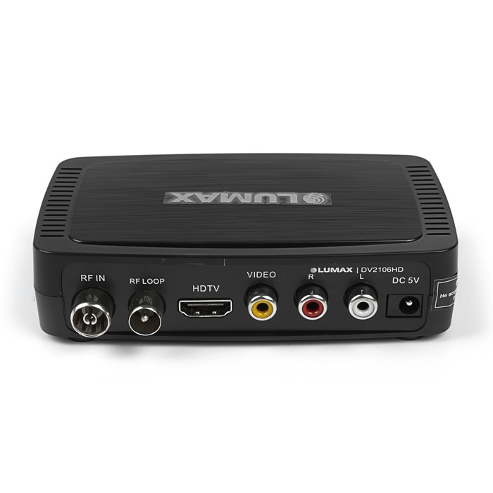 Тюнер для цифрового ТВ внешний / Медиа-проигрыватель LUMAX DV2108HD (1080p, DVB-T/T2/DVB-C, HDMI, JPEG, MKV, MOV, IPTV, USB, Time Shift, поддержка сетевой карты Wi-Fi и 3G модема через порт USB, black)