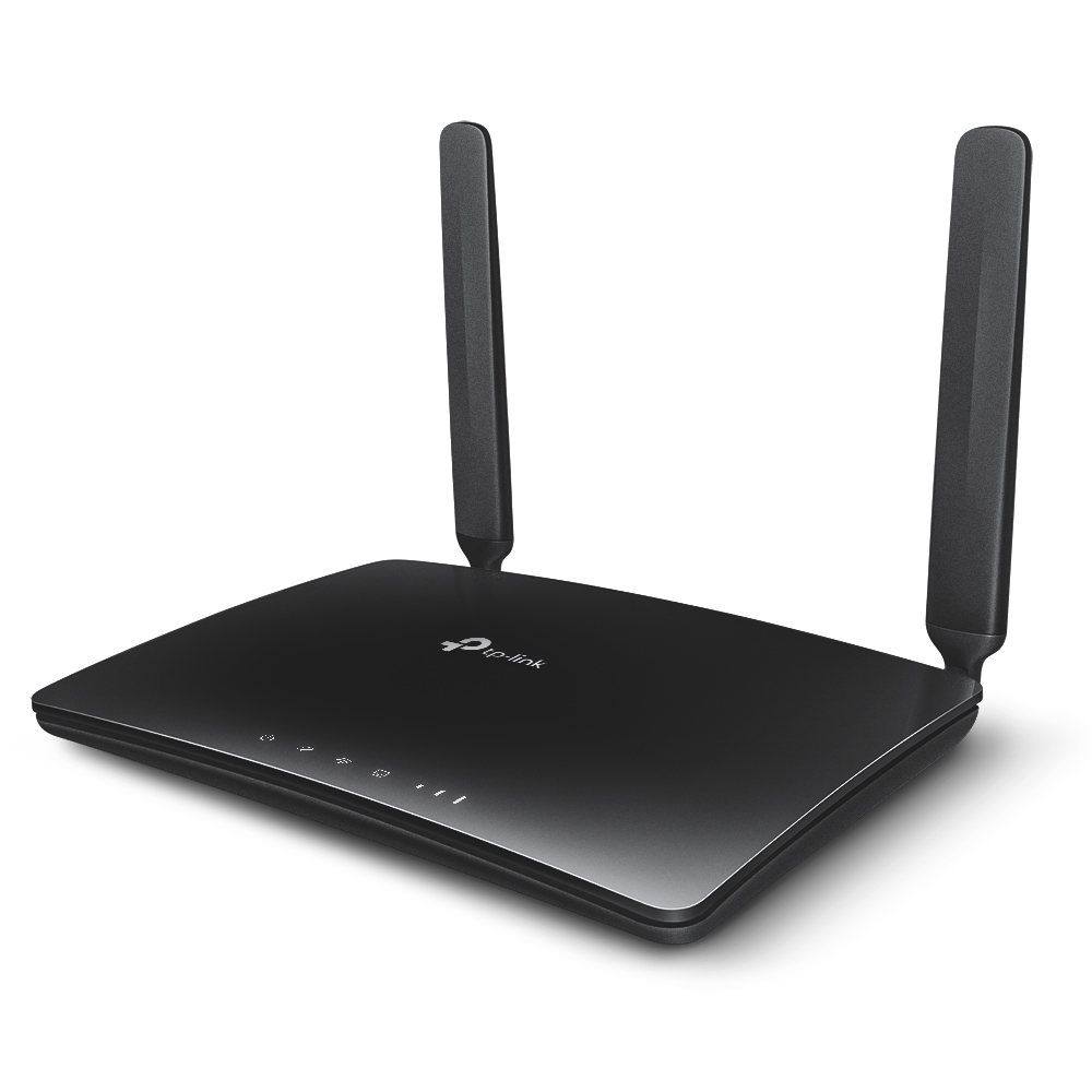 Роутер TP-LINK Archer MR200 (733Mbps, 2.4/5GHz, 4 ports, 100Mbps, 2 внешние съёмные антенны, 4G/LTE, Micro SIM, black)