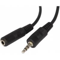 Кабель удлинительный аудио 3.5mm Jack (m) - 3.5mm Jack (f) 2m (JAAC003-2, black) DH&R